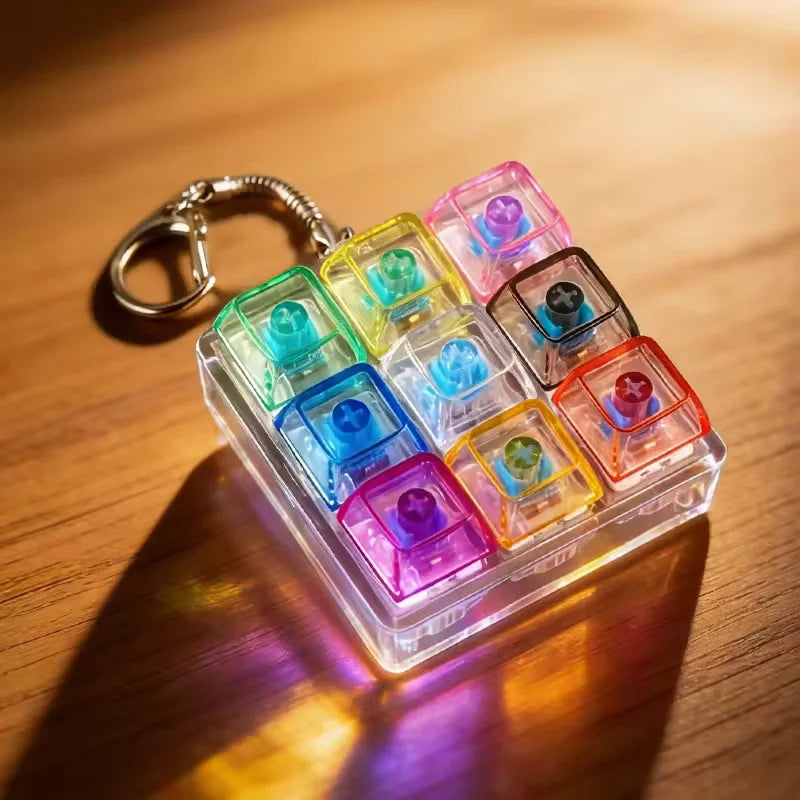 Llavero Teclado de Cristal con Luz LED