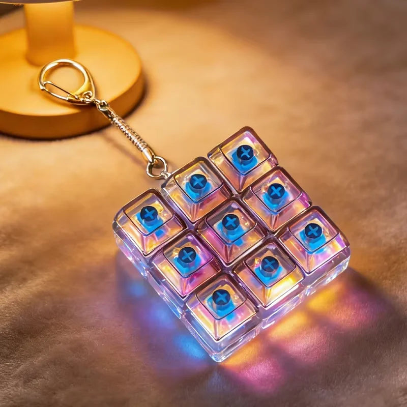 Llavero Teclado de Cristal con Luz LED