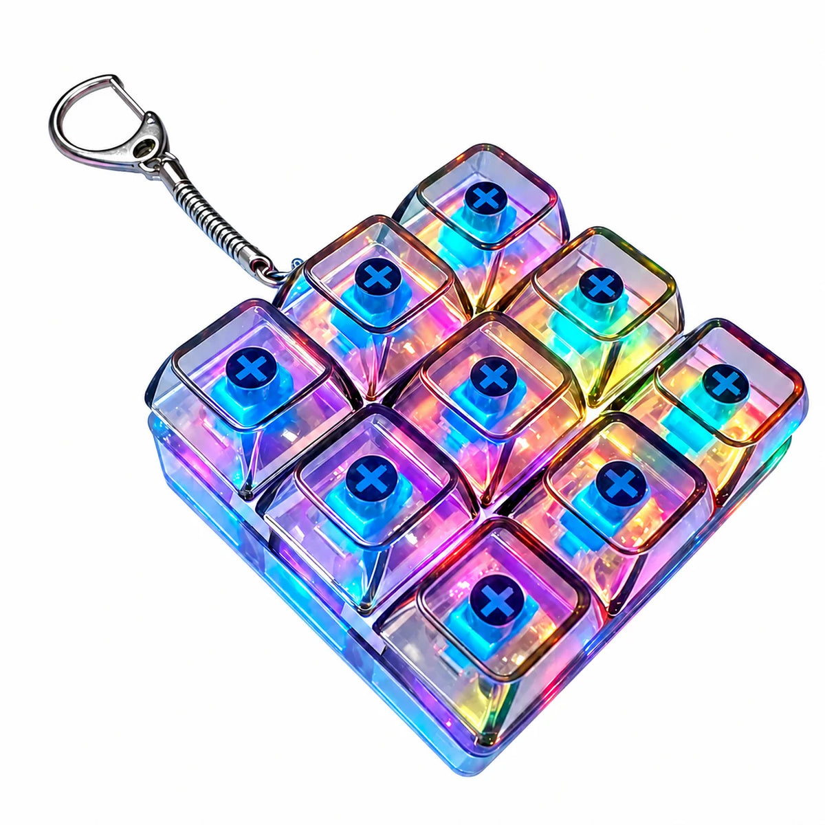 Llavero Teclado de Cristal con Luz LED