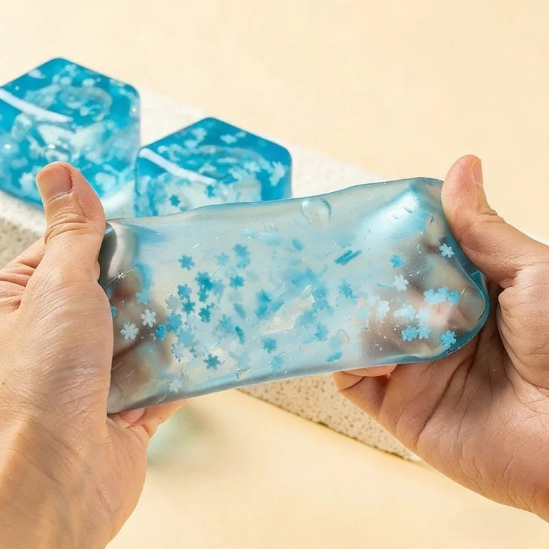 Cubitos de Hielo Blanditos con Copos