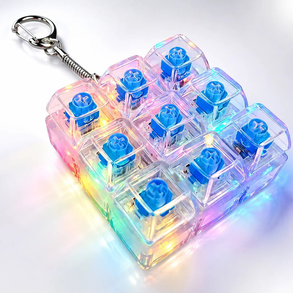 Llavero Teclado de Cristal con Luz LED