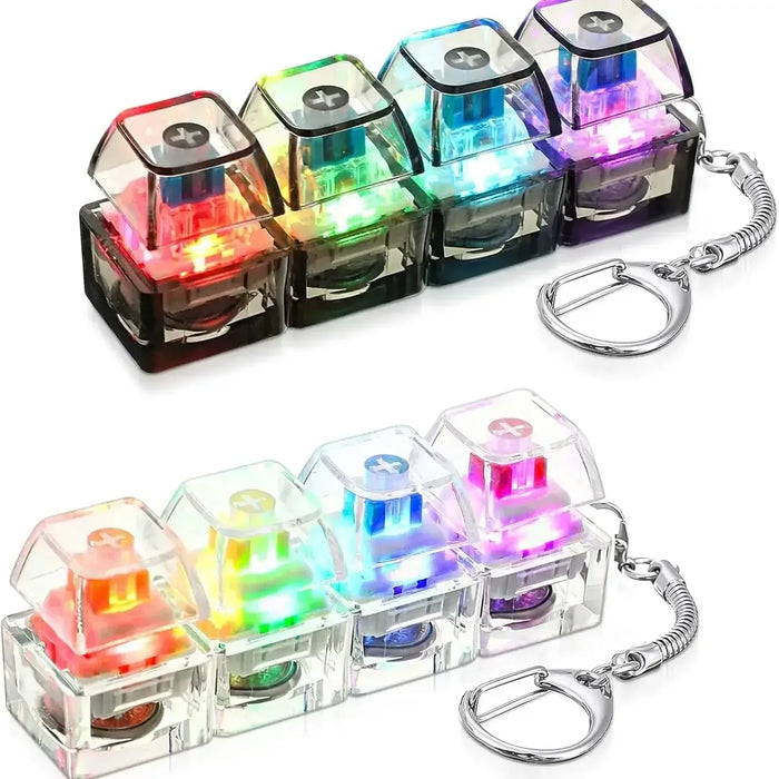 Llavero Tecla Clic con Luz LED Antiestrés