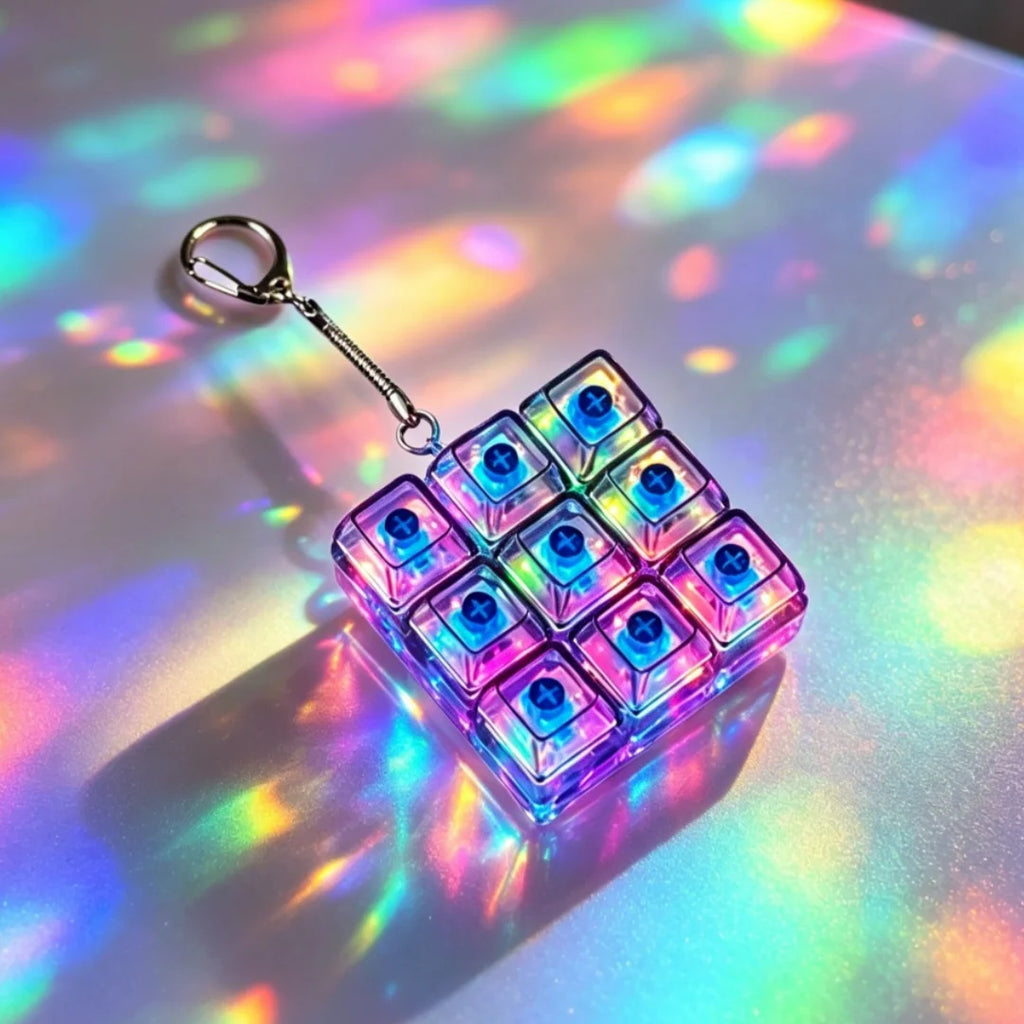 Llavero Teclado de Cristal con Luz LED