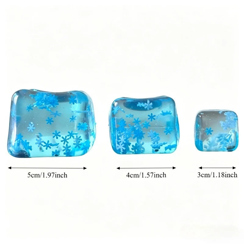 Cubitos de Hielo Blanditos con Copos